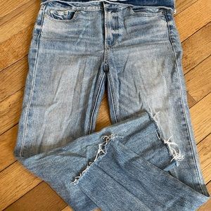 Paige Hoxton Ankle Jeans W/ Fringes Size 27